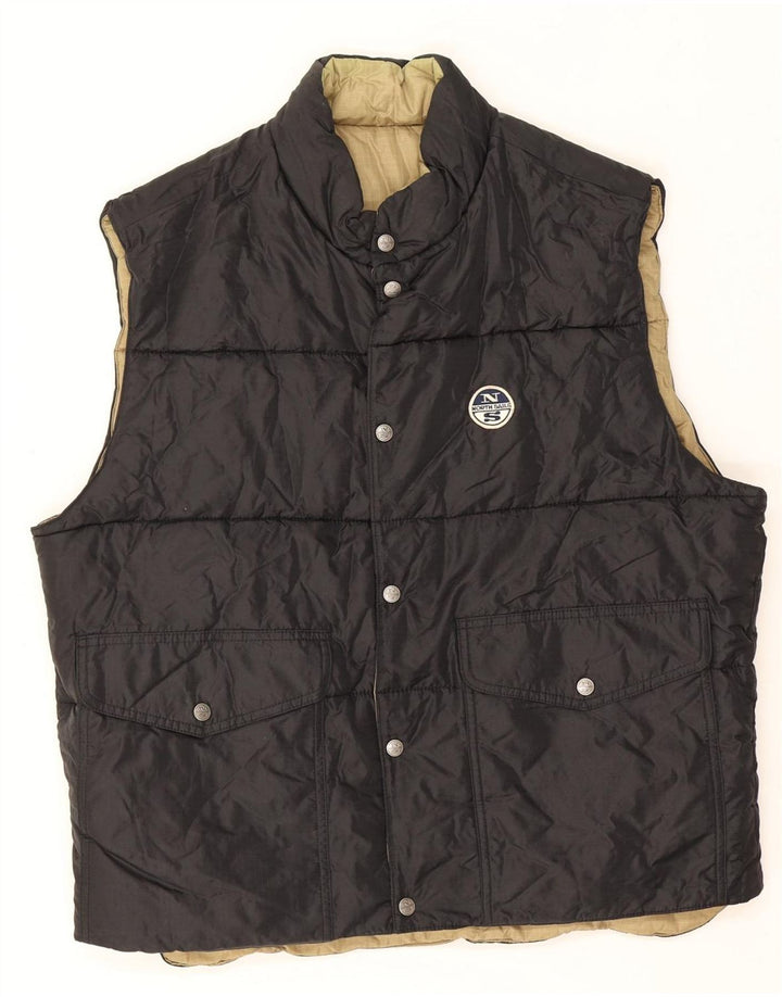 Gilet căptușit reversibil pentru bărbați North Sails UK 40 Large Black
