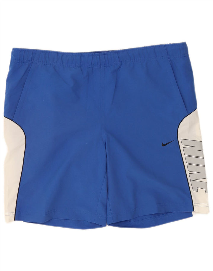 Pantaloni scurți sport grafic Nike pentru bărbați, albastru mediu, poliester color bloc