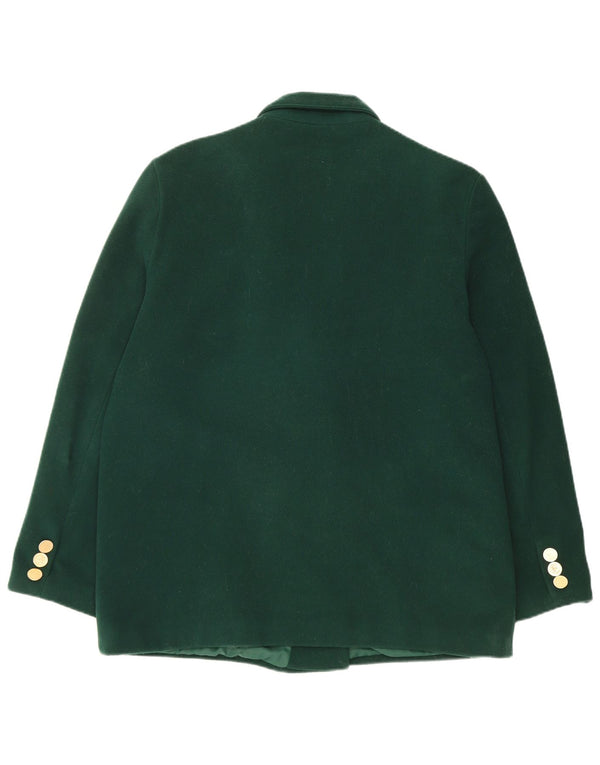 Jachetă vintage pentru femei la dublu piept UK 18 XL Lână verde