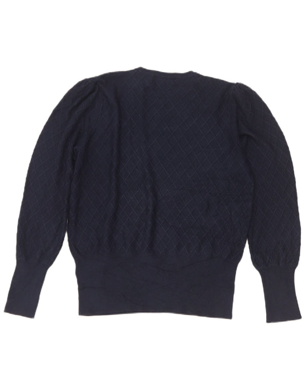 Pulover pentru femei Marks & Spencer cu decolteu triplu UK 12 Medium Bleumarin