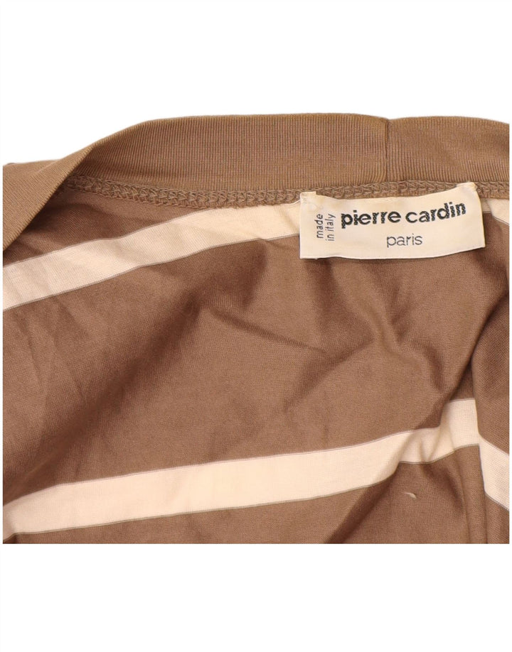 PIERRE CARDIN Pulover cardigan cu paragate pentru femei IT 44 Maro Mediu cu dungi