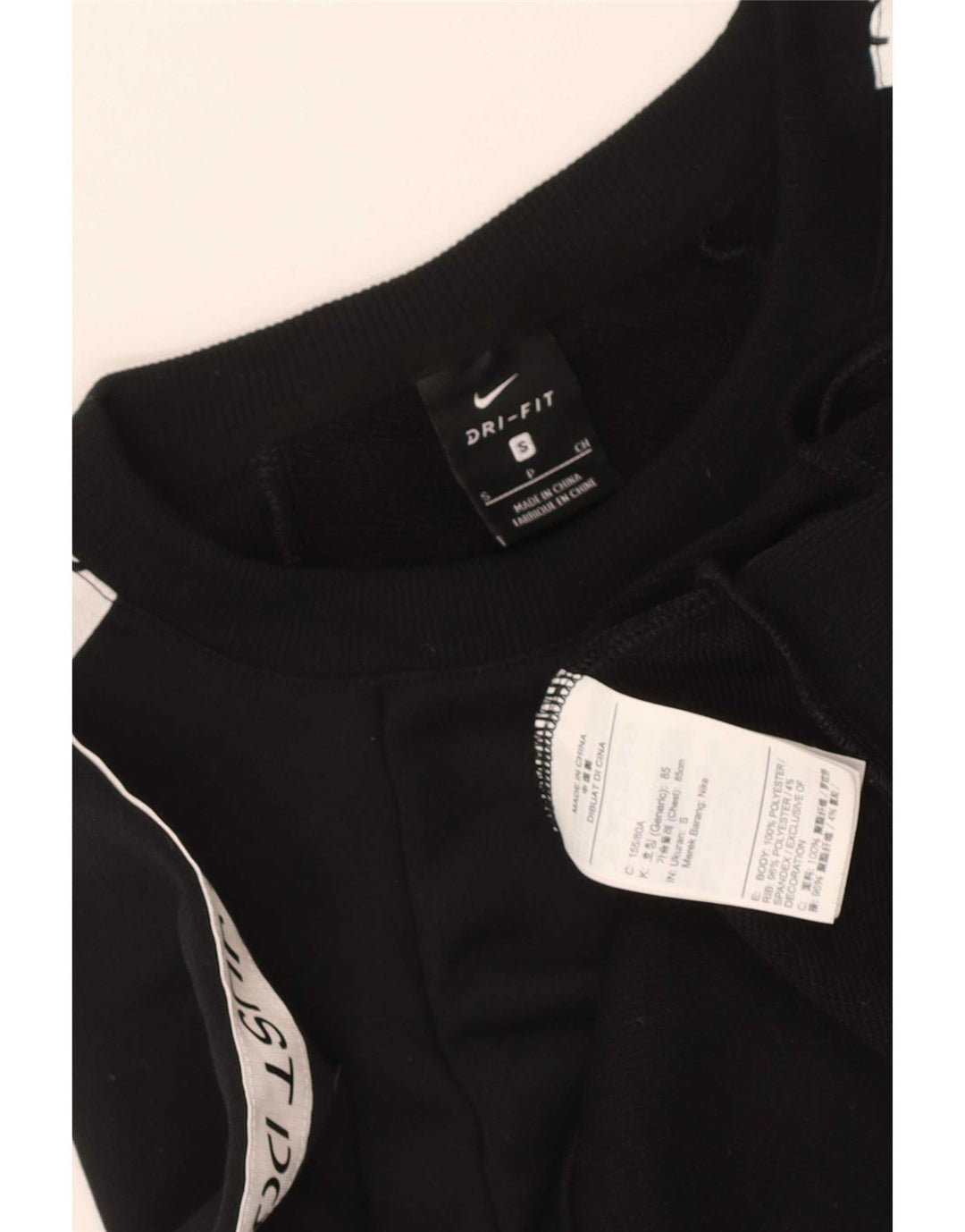Pulover pentru femei Nike Crop Graphic Oversized Hanorac UK 10 Mic Negru