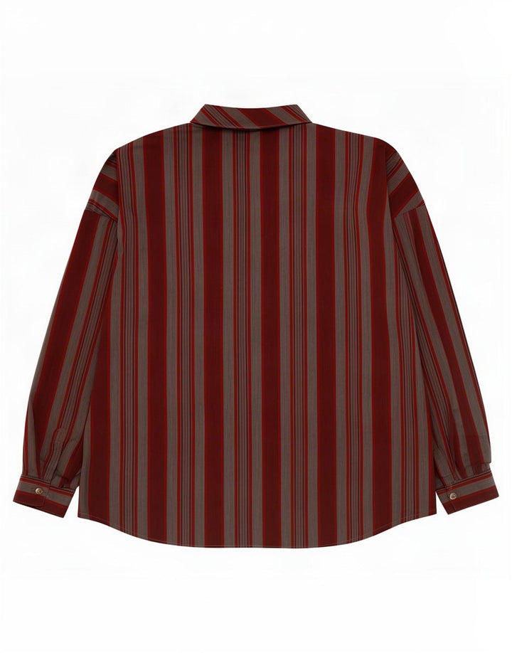 Cămașă Pulover Oversized Vintage pentru Femei EU 40 Medium Burgundy Dung