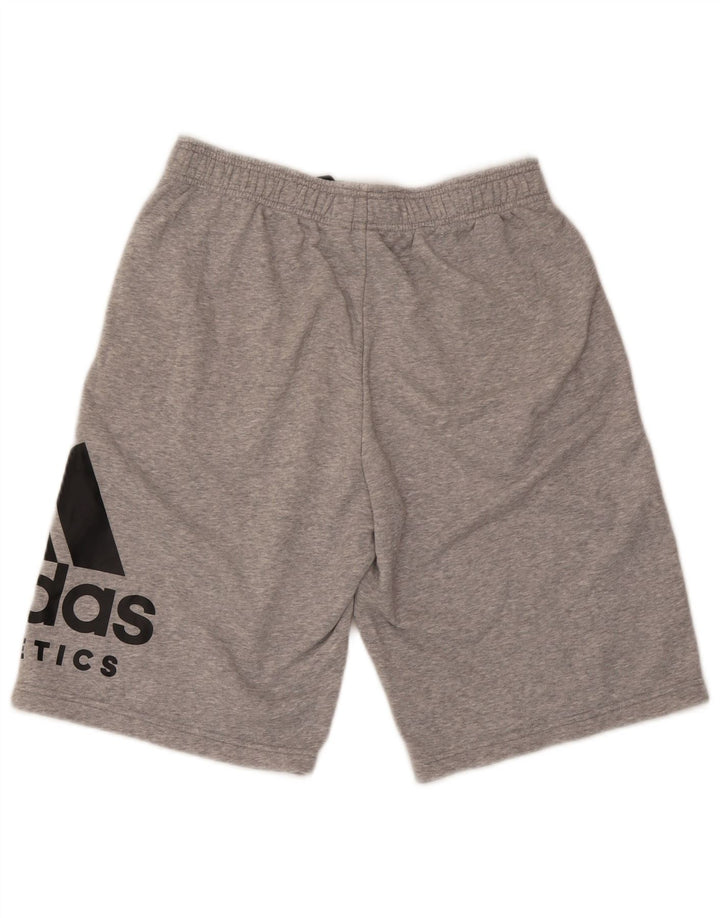 Pantaloni scurți sport grafic Adidas pentru bărbați, gri mediu