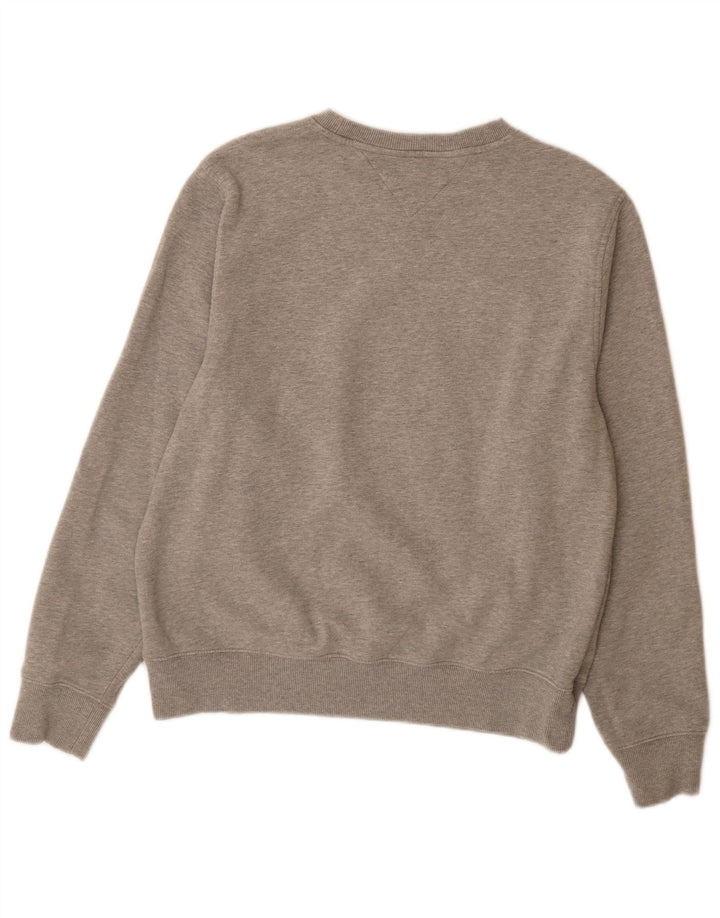 TOMMY HILFIGER Pulover cu grafic pentru femei UK 14 Bumbac gri mediu