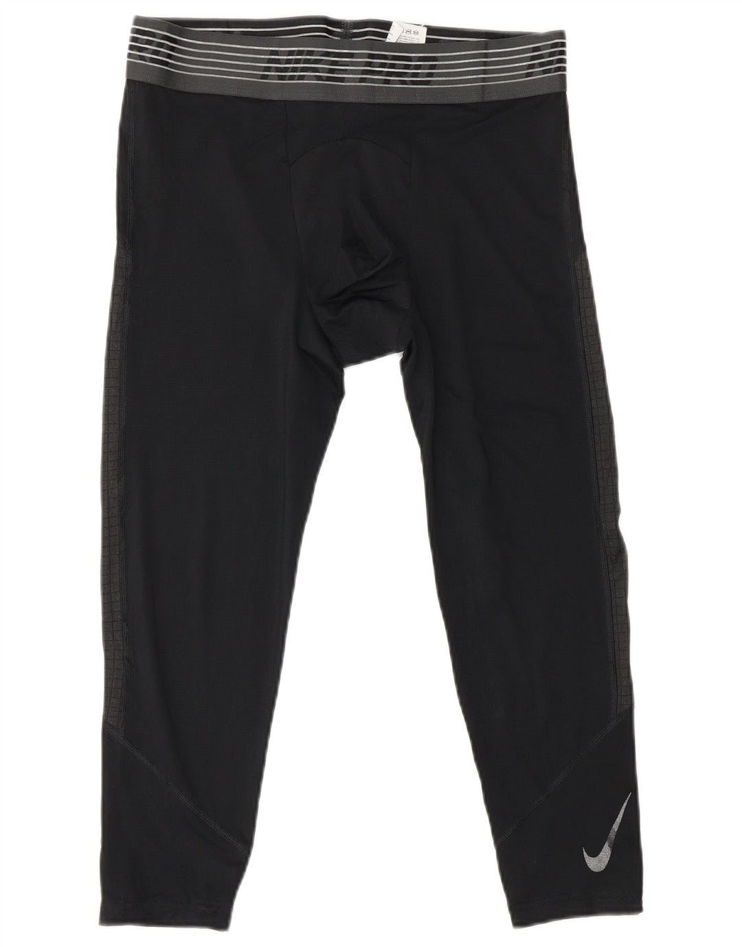 NIKE Mens Dri Fit Graphic Capri Leggings Large  Black Polyester