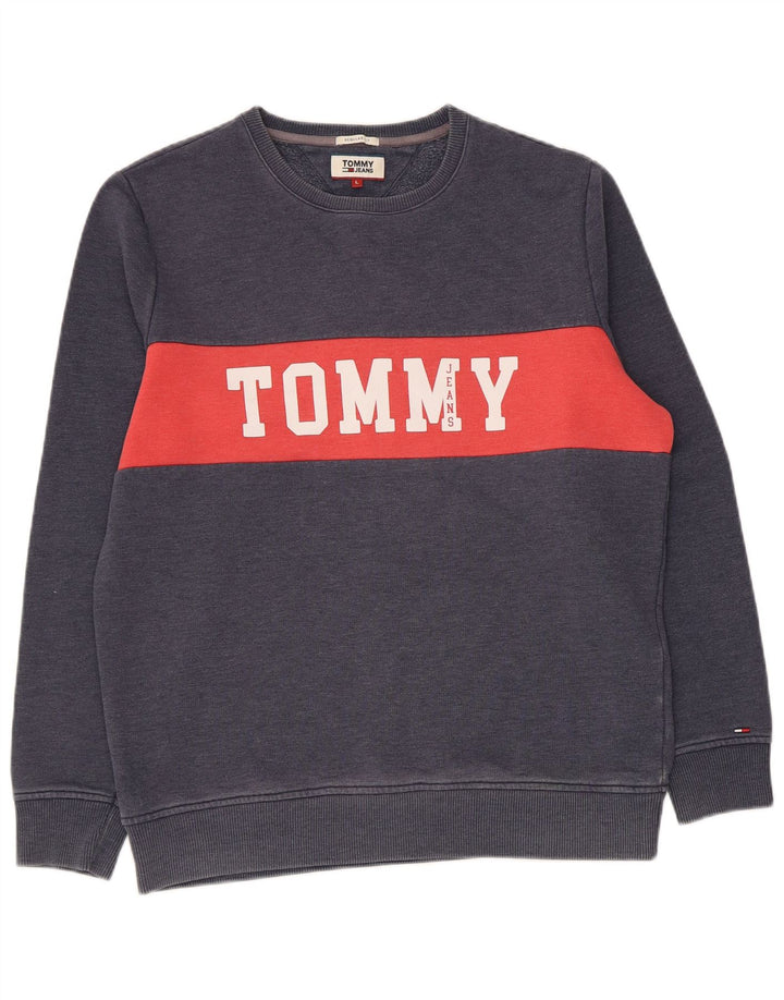 Hanorac pentru bărbați Tommy Hilfiger Pulover mare, bleumarin, color block