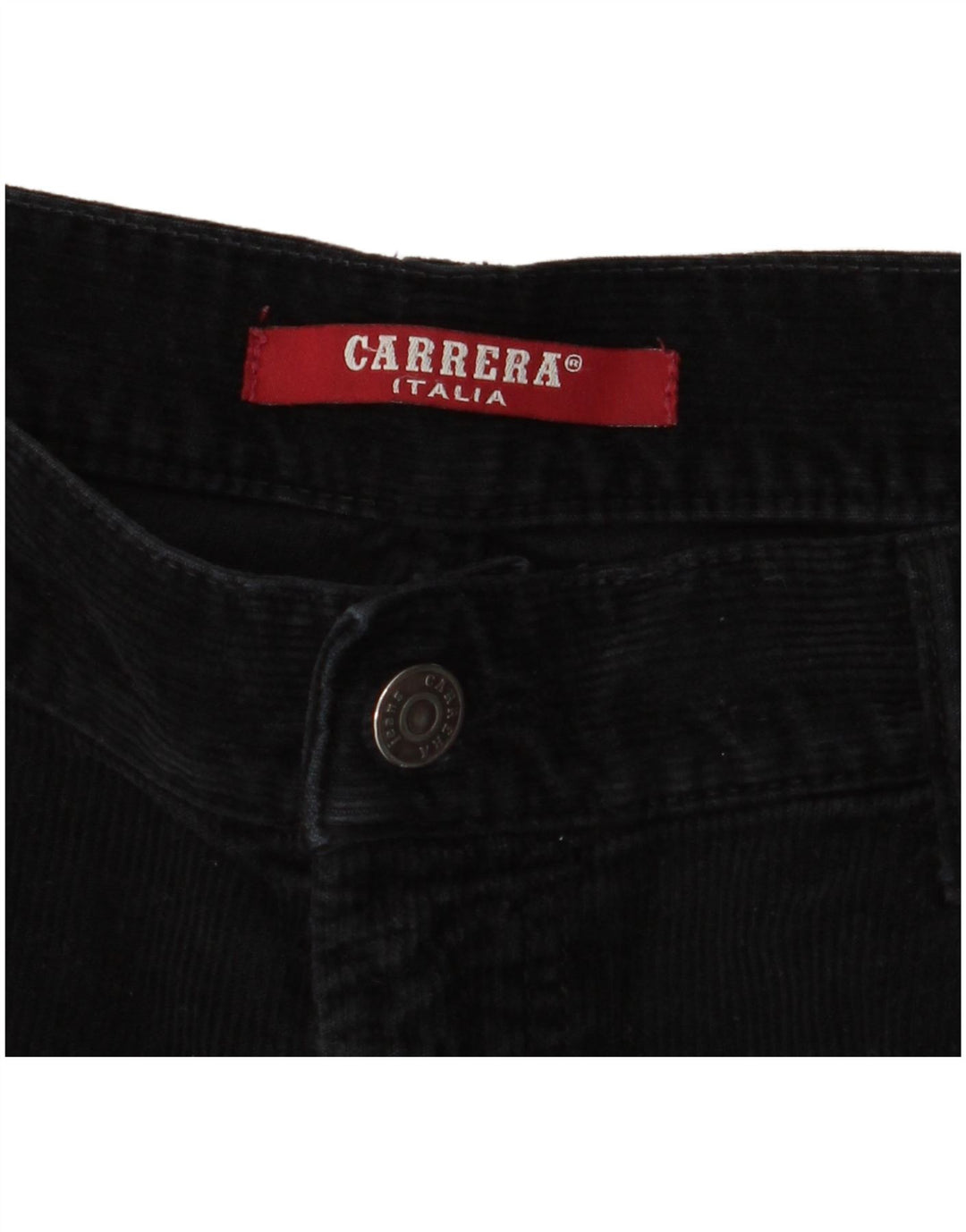 CARRERA Pantaloni drepti din velur pentru bărbați W34 L31 negru