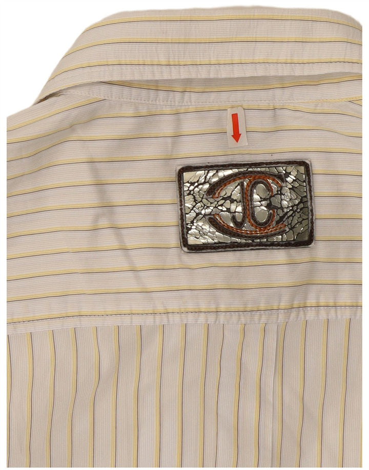 Cămașă pentru bărbați Just Cavalli 3XL, albă, cu dungi