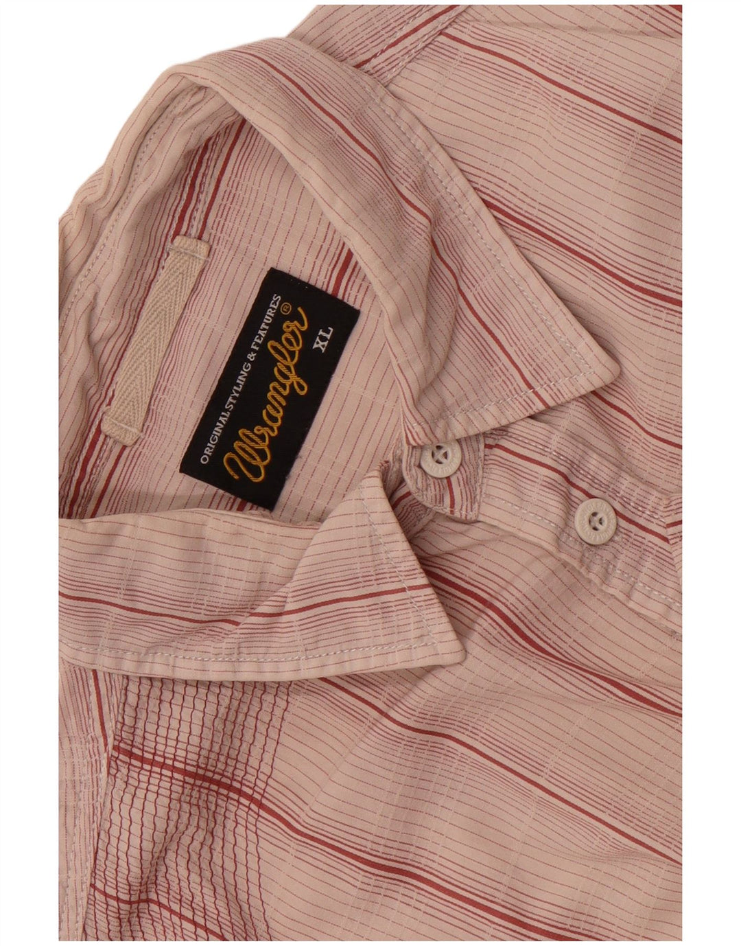 Cămașă cu mânecă scurtă pentru bărbați Wrangler, XL, cu dungi roz