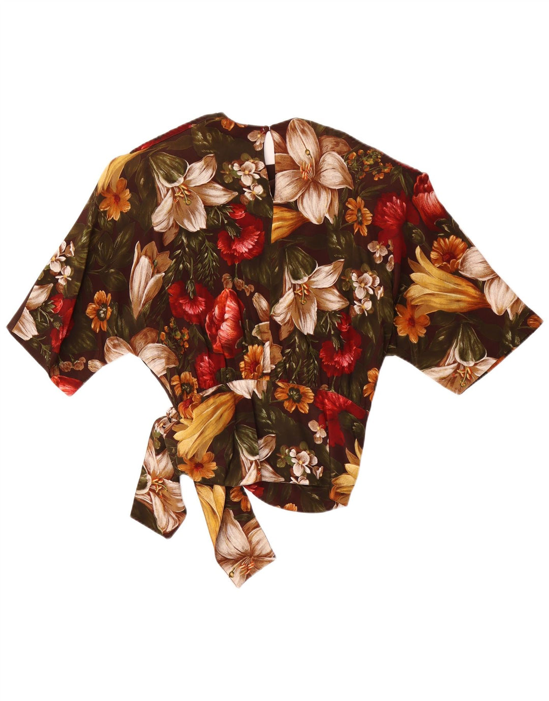 Bluză pentru femei Punto e Virgola Top IT 44 Maro Mediu Acetat Floral