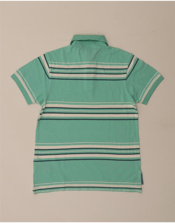 Tricou polo pentru bărbați Tommy Hilfiger XS bumbac cu dungi turcoaz