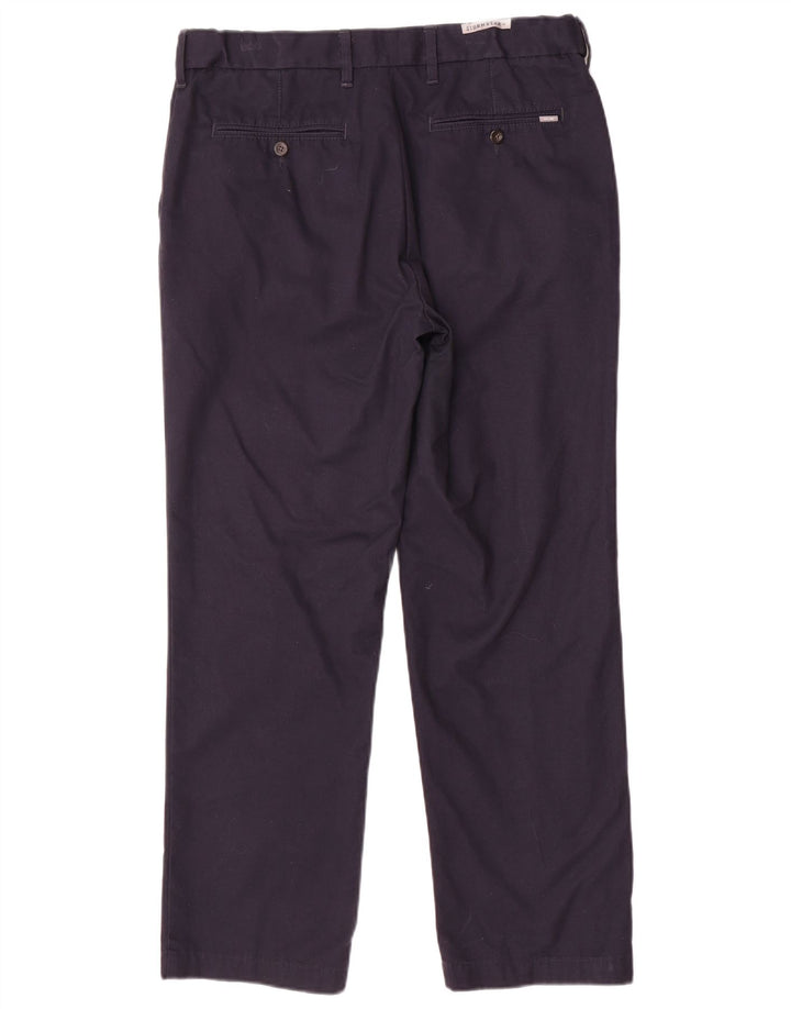 Pantaloni de costum obișnuiți pentru bărbați Marks & Spencer L34 L29 Bumbac bleumarin