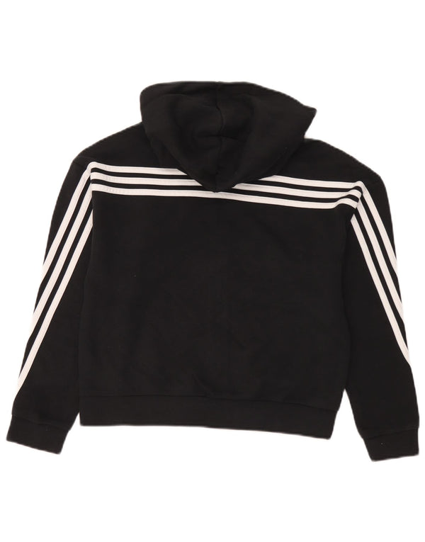 Pulover Adidas pentru băieți, cu fermoar, 11-12 ani, bumbac negru