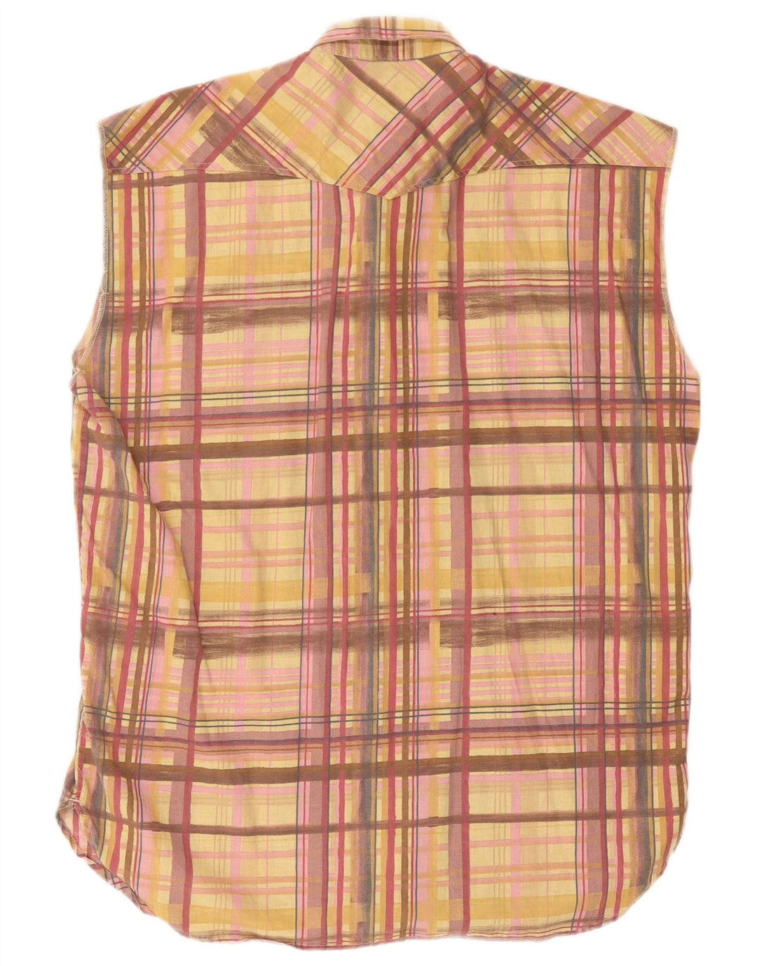 Cămașă Western fără mâneci pentru bărbați Casucci, XL, carouri multicolore