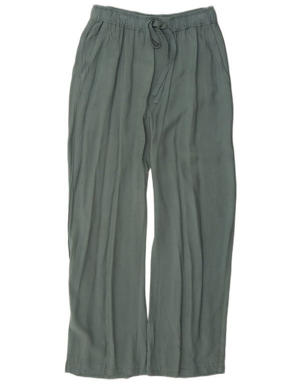 Pantaloni casual pentru femei cu picioare largi Zara Mediu L28 L29 Verde