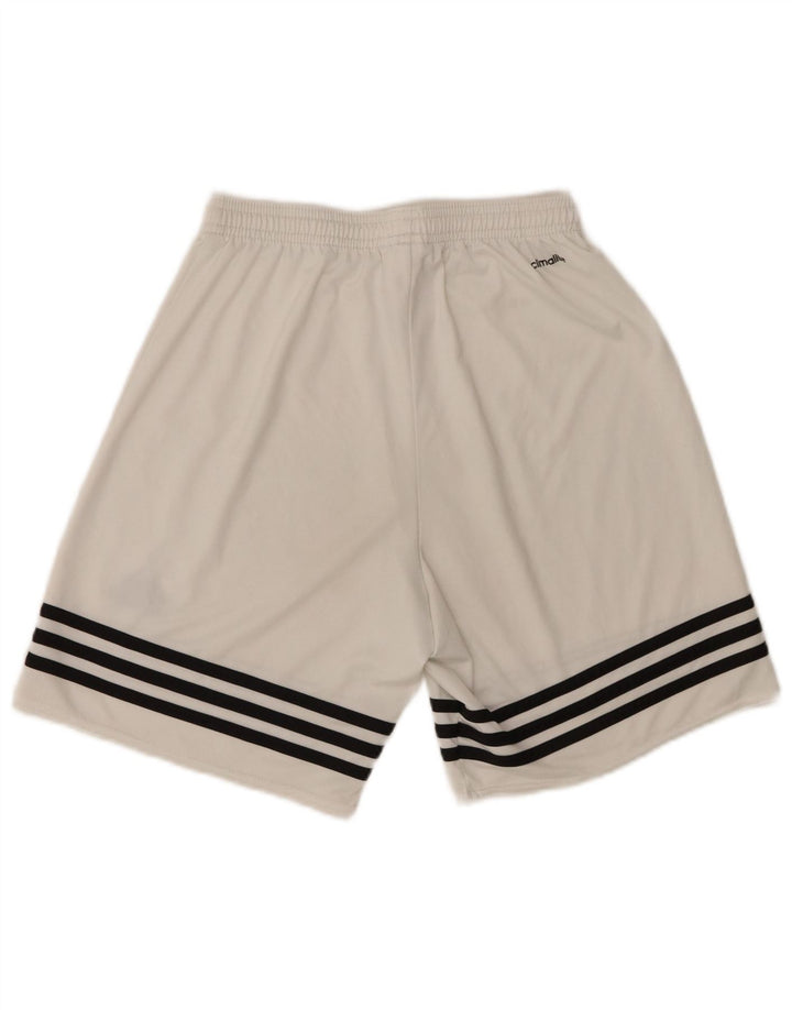 Pantaloni scurți sport pentru bărbați Adidas Climalite, poliester alb mic