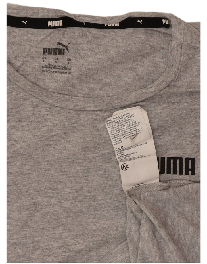 Puma Tricou pentru femei Top UK 16 Large Grey Bumbac