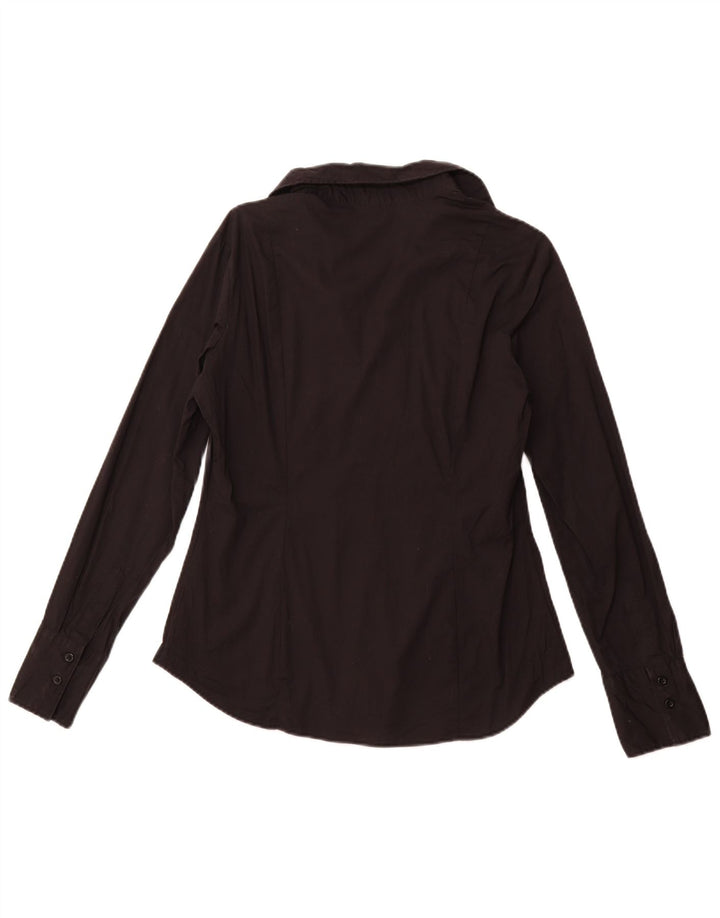 Cămașă pulover pentru femei BENETTON UK 16 mare, negru, bumbac