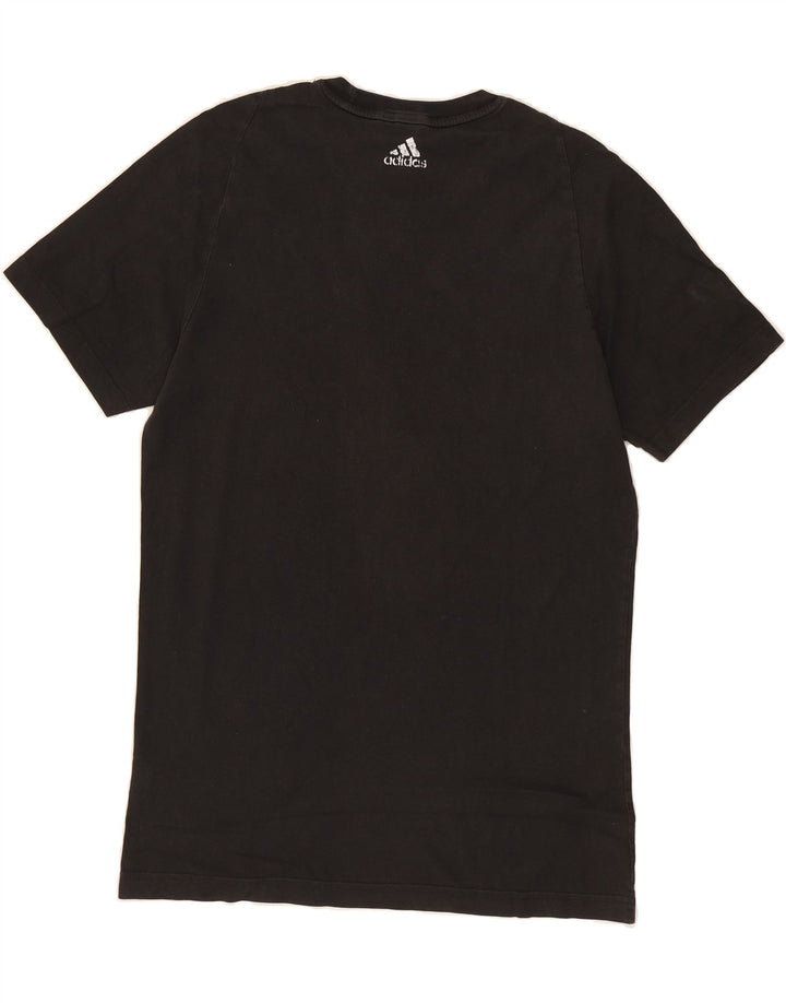 ADIDAS Mens Graphic T-Shirt Top Medium Black Cotton Vintage Adidas and Second-Hand Adidas from Messina Hembry 