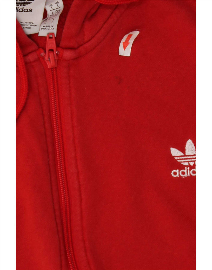 Pulover Adidas pentru bărbați, cu fermoar, bumbac mare, roșu