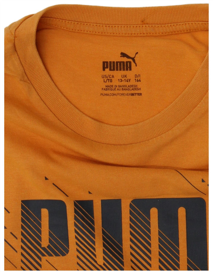 Tricou grafic Puma pentru băieți Top 13-14 ani portocaliu