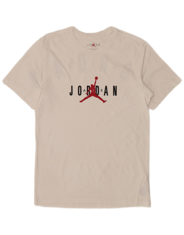 Tricou grafic Bărbați JORDAN Top mic Bumbac alb