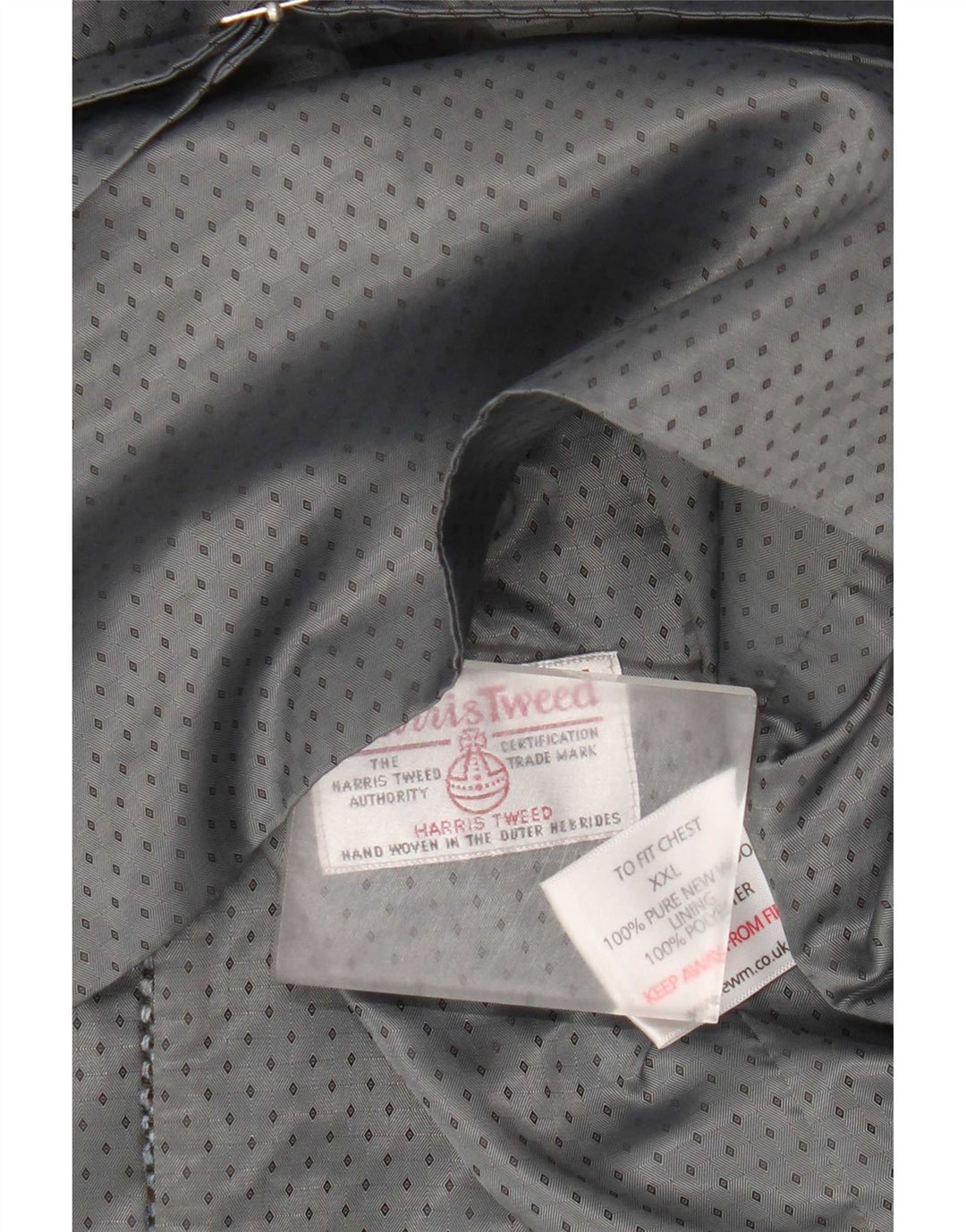 Vestă pentru bărbați Harris Tweed 2XL, gri, lână nouă