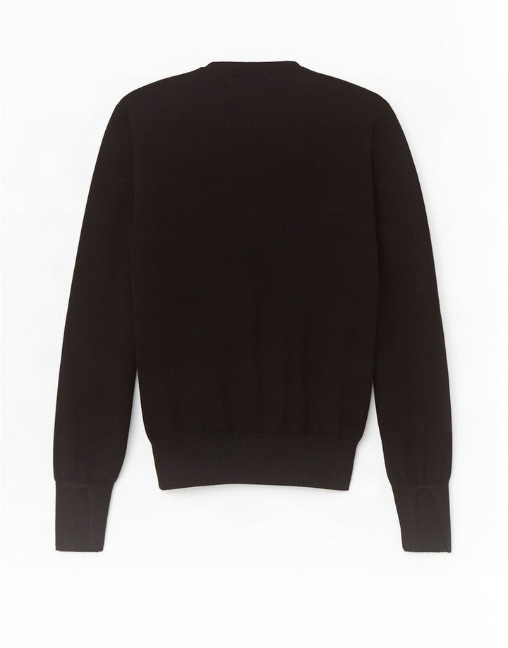 Pulover pentru damă Zara Crop Crew Neck UK 12 Medium Negru