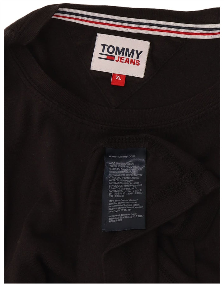 Top pentru bărbați Tommy Hilfiger cu mânecă lungă XL, bumbac gri
