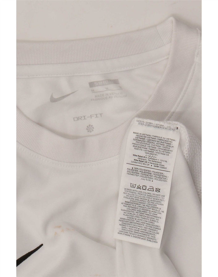Tricou pentru bărbați Nike Dri Fit Slim Top Medium Alb Poliester