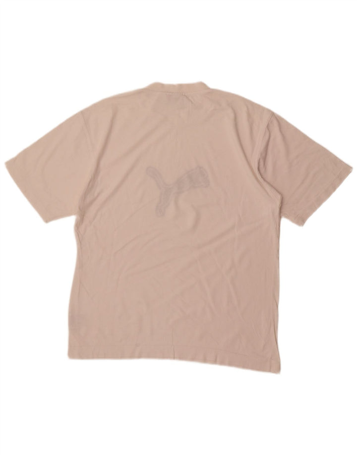 Tricou cu grafic Puma pentru bărbați Top, mediu, alb, bumbac