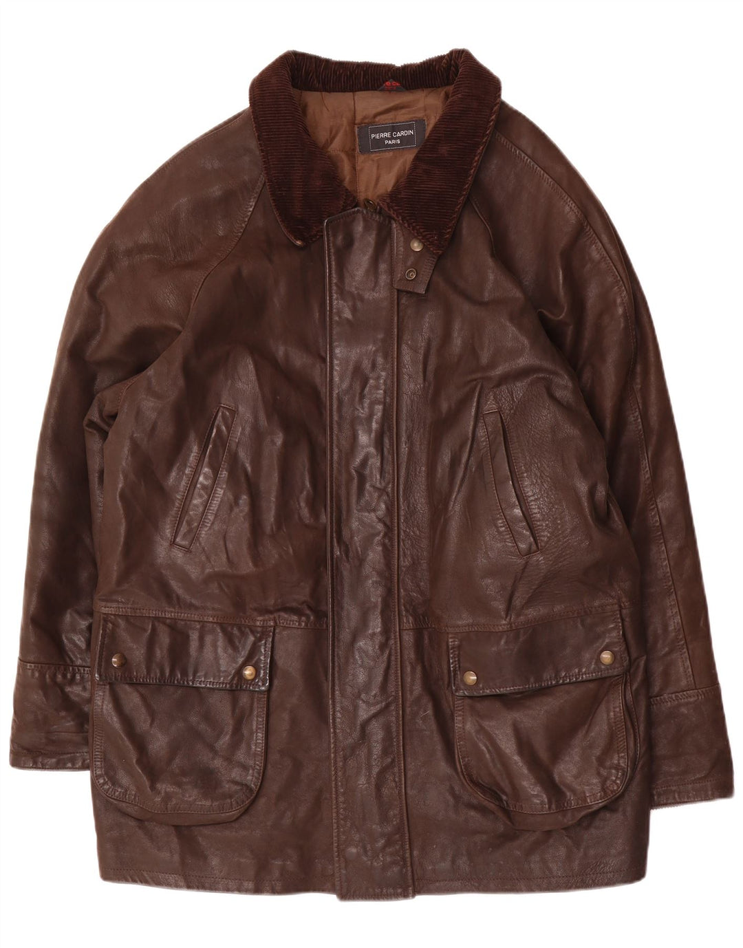 Jachetă de piele pentru bărbați Pierre Cardin IT 56 3XL maro