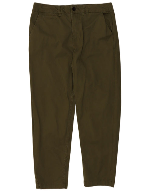 Pantaloni chino conici pentru femei Fat Face UK 10 Mici L30 L25 Bumbac verde