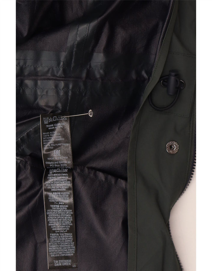 MARKS & SPENCER Jachetă Parka cu glugă pentru femei UK 8 Poliamidă verde mică