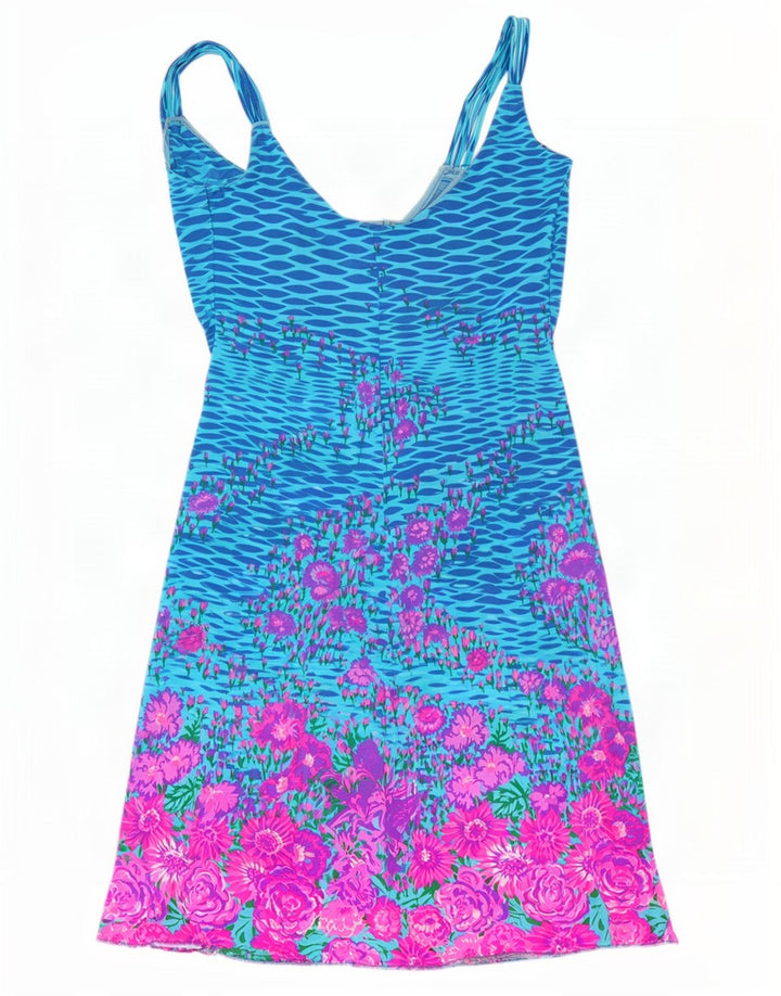 Rochie de soare Vintage pentru femei IT 46 Mare Albastru Floral