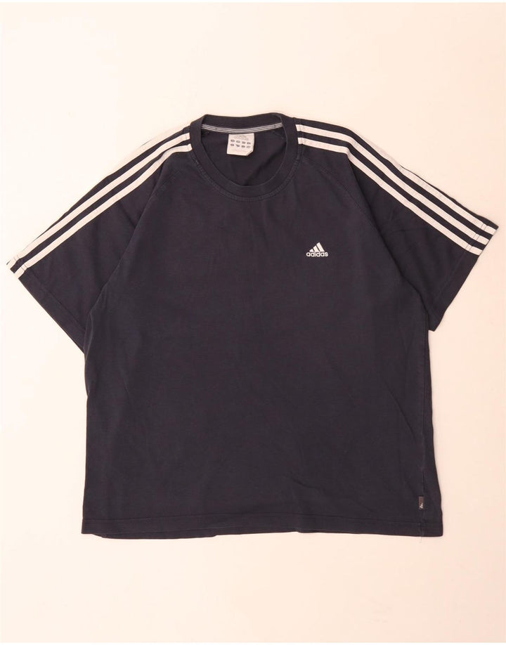 Tricou pentru bărbați Adidas Top mare din bumbac bleumarin