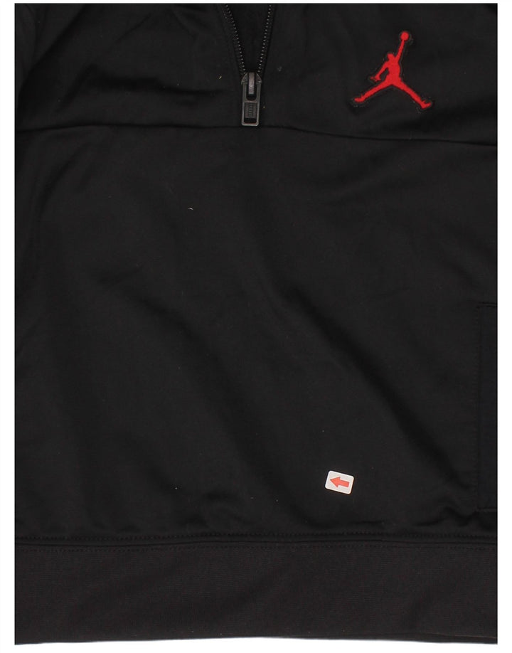 Jumper Jordan pentru băieți, cu fermoar și gât, 2-3 ani, poliester negru