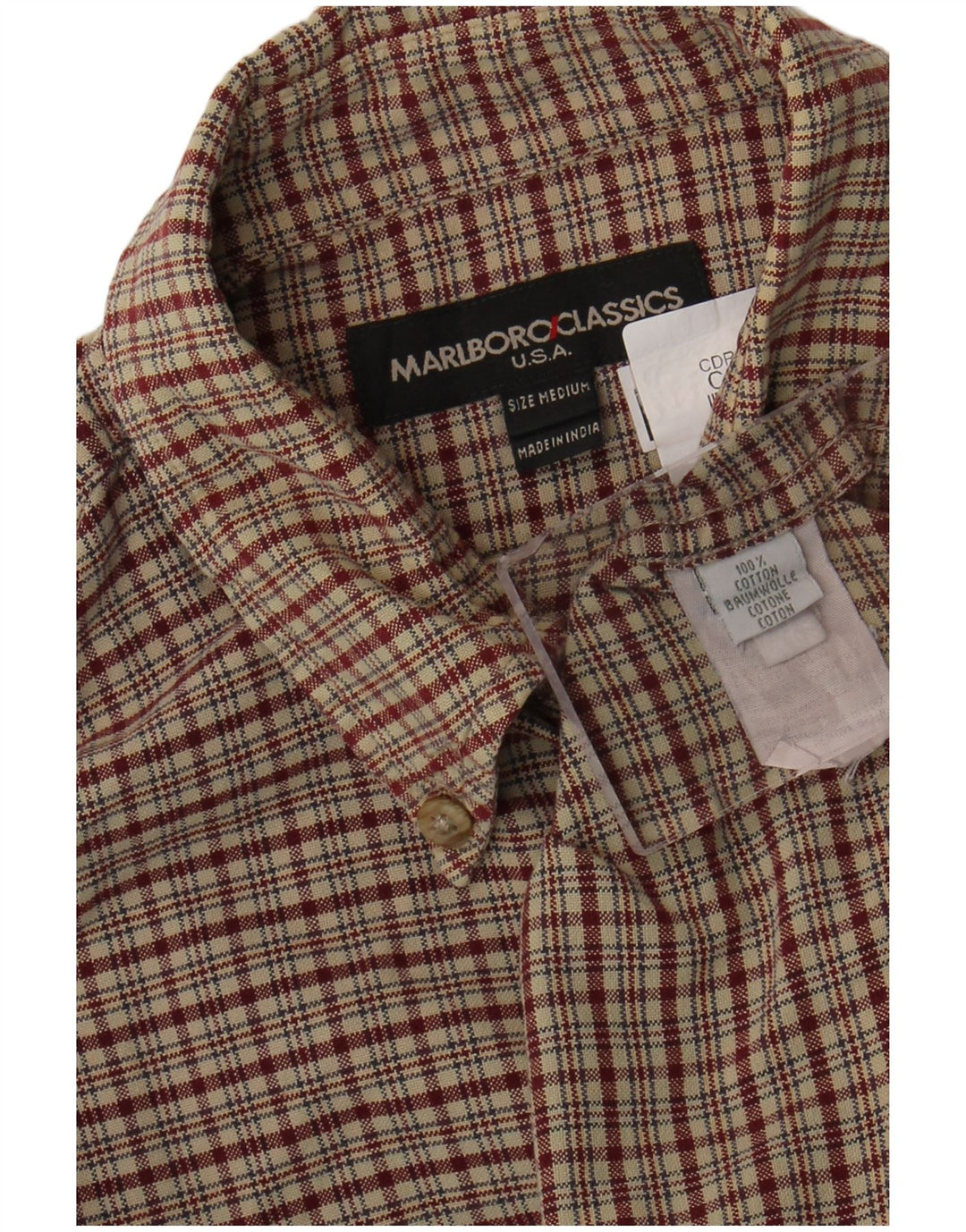 Cămașă de flanel cu carouri Marlboro Classics pentru bărbați, bumbac cu carouri, gri mediu