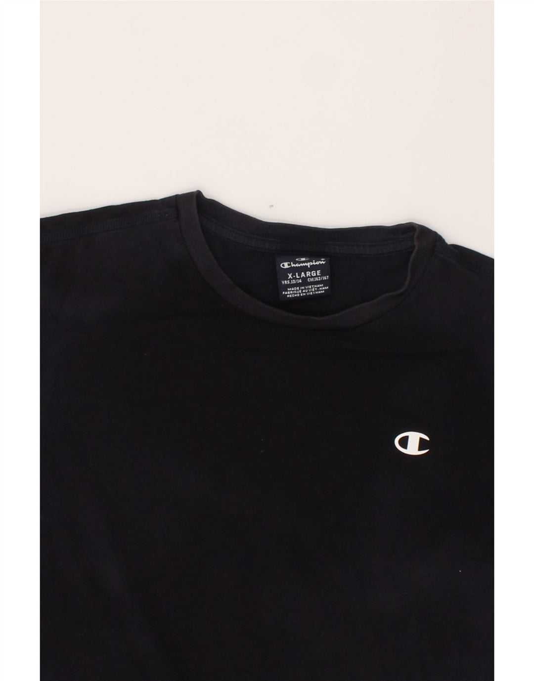 CHAMPION Boys T-Shirt Top 13-14 Years XL Black Vintage Champion and Second-Hand Champion from Messina Hembry 