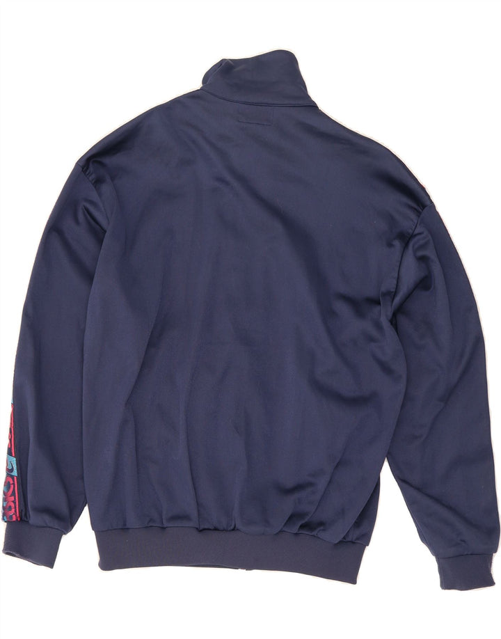 ASICS Womens Graphic Full Tracksuit IT 52 2XL  Navy Blue Vintage Asics and Second-Hand Asics from Messina Hembry 