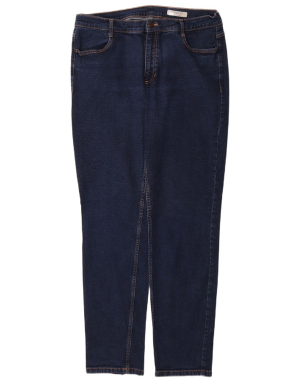 Blugi drepti pentru femei Marks & Spencer UK 16 mare W34 L32 bleumarin bumbac