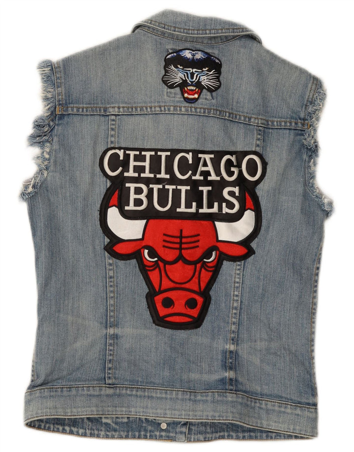 Gilet ESPRIT pentru femei Chicago Bulls Graphic Denim UK 12, bumbac albastru mediu