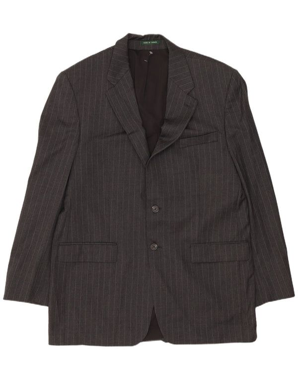 Jachetă pentru bărbați Ralph Lauren cu 2 nasturi UK 42 XL Lână cu dungi gri