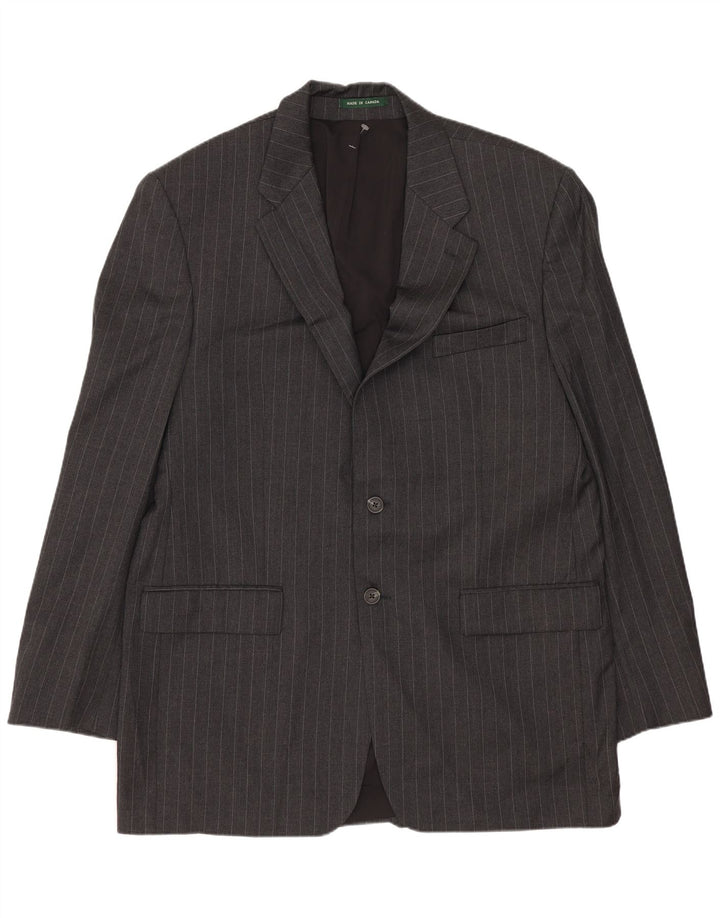 Jachetă pentru bărbați Ralph Lauren cu 2 nasturi UK 42 XL Lână cu dungi gri