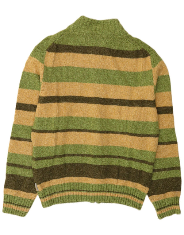 Pulover cardigan pentru femei Sergio Tacchini UK 18 XL Lână cu dungi verzi