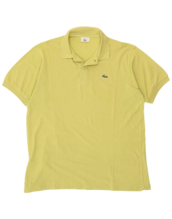 Tricou polo Lacoste pentru bărbați mărimea 5 mare, galben din bumbac