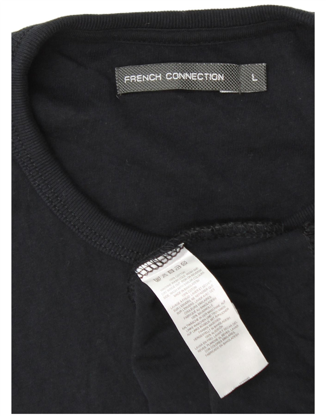 FRENCH CONNECTION Tricou pentru femei Top UK 16 Large Black Bumbac