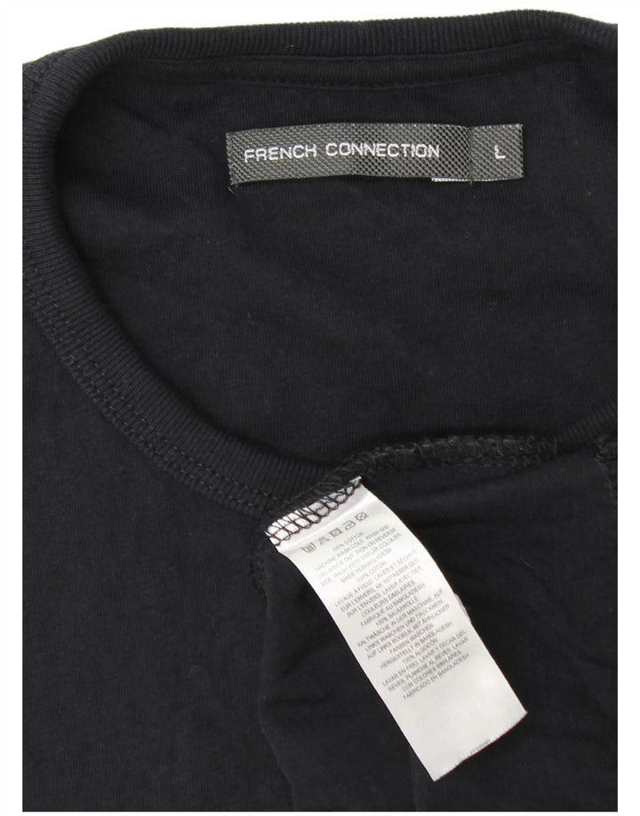 FRENCH CONNECTION Tricou pentru femei Top UK 16 Large Black Bumbac
