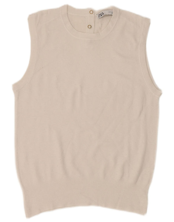 Vestă pentru femei Zara UK 12 Medium White